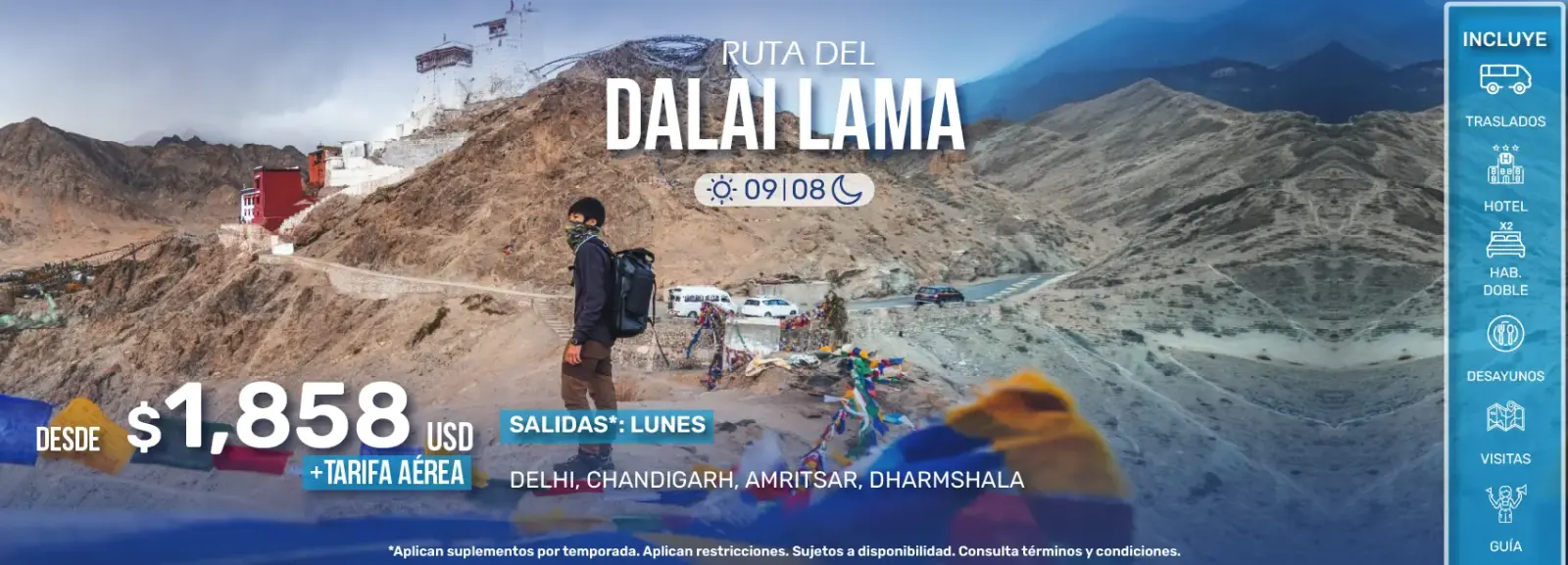 Paquete viaje india tvg 5616